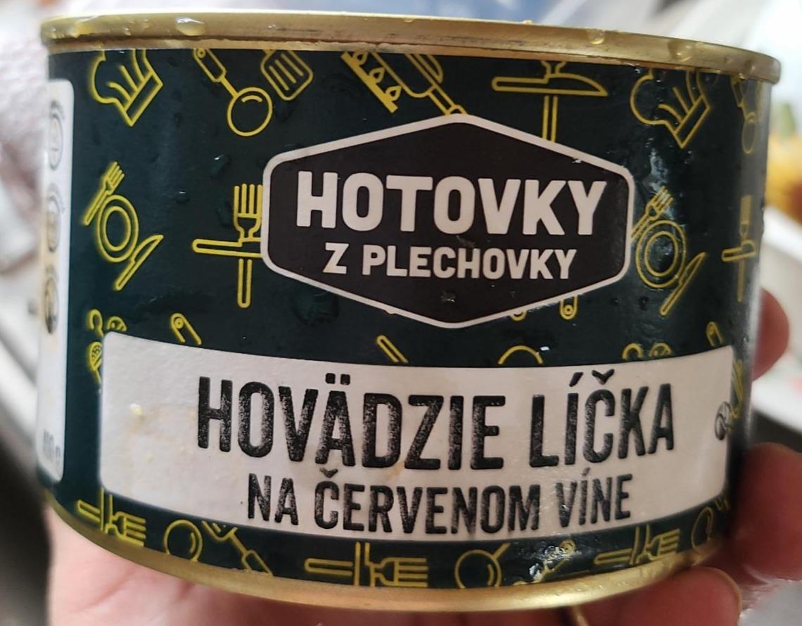 Fotografie - Hovädzie líčka na červenom víne Hotovky z plechovky