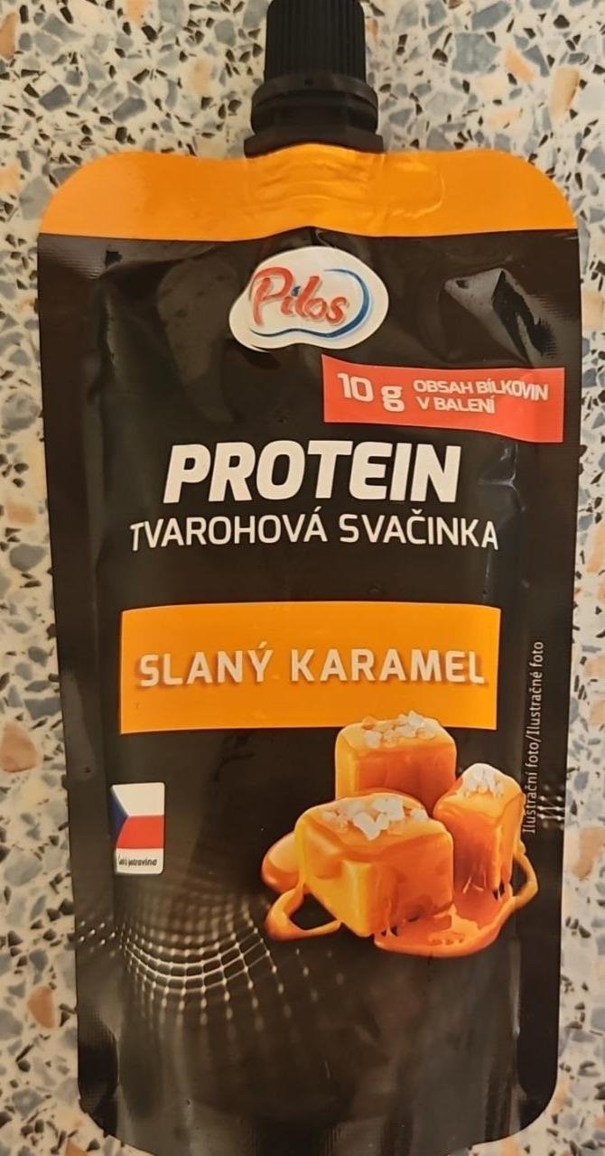 Fotografie - Protein tvarohová svačinka Slaný karamel Pilos