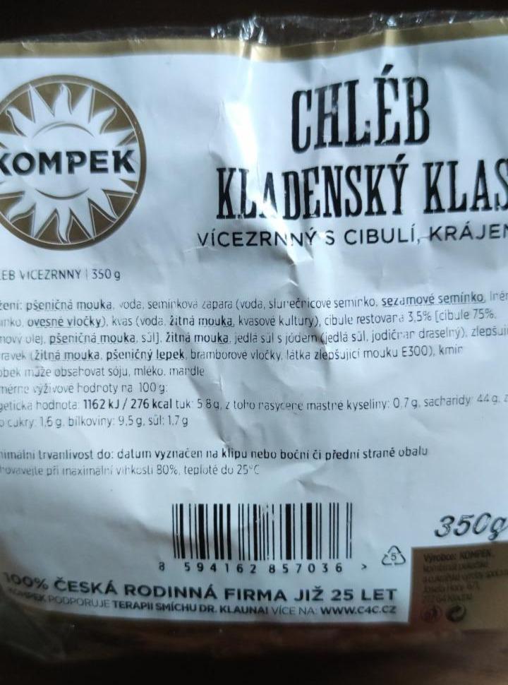 Fotografie - chléb kladenský klas vícezrnný Kompek