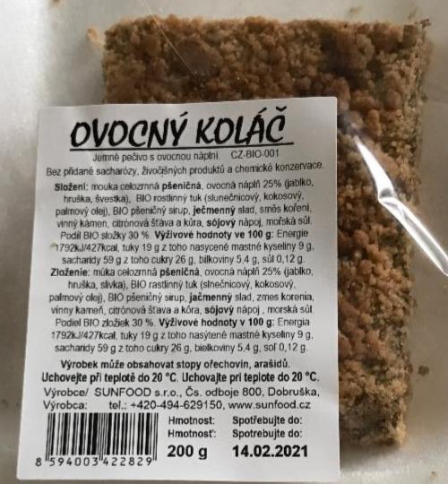 Fotografie - Ovocný Koláč SUNFOOD