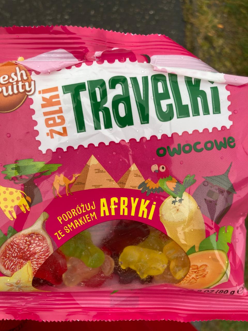 Fotografie - Żelki Travelki owocowe smaki Afryki Fresh&Fruity