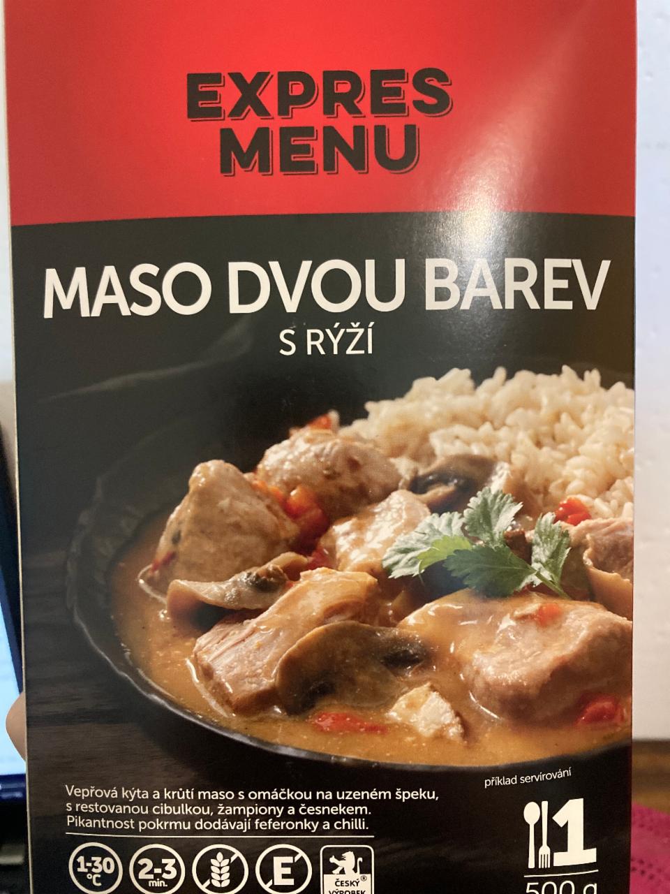 Fotografie - Maso dvou barev s rýží Expres menu