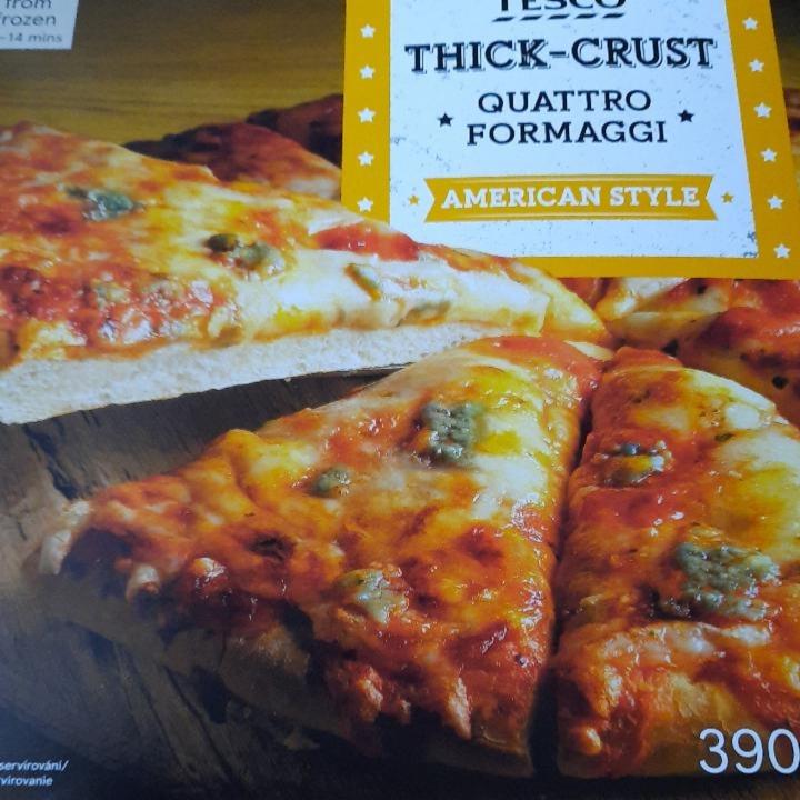 Fotografie - American Style Thick-Crust Quattro Formaggi pizza Tesco