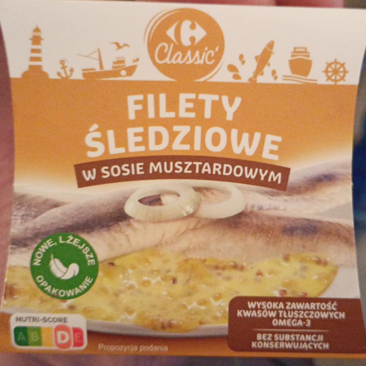 Fotografie - Filety śledziowe w sosie musztardowym Carrefour Classic