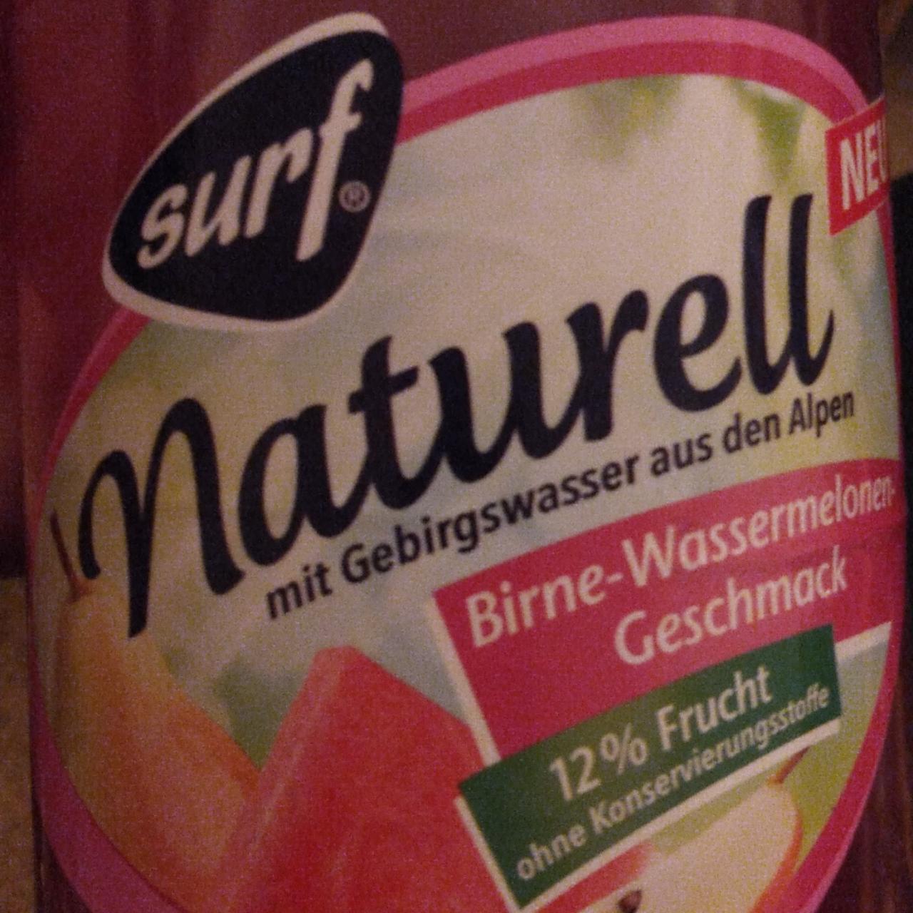 Fotografie - Naturell Birne-Wassermelonen Geschmack Surf