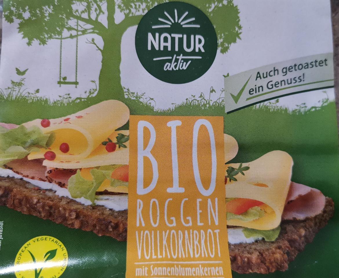 Fotografie - Bio Roggenvollkornbrot mit Sonnenblumenkernen Natur Aktiv