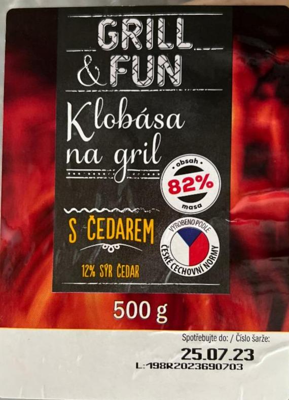 Fotografie - Klobása na gril s čedarem Grill & Fun