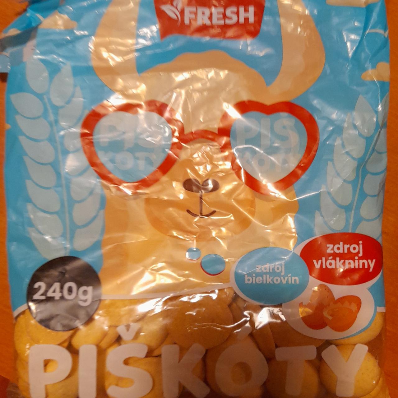 Fotografie - Piškoty obsahují zdroj vlákniny FRESH