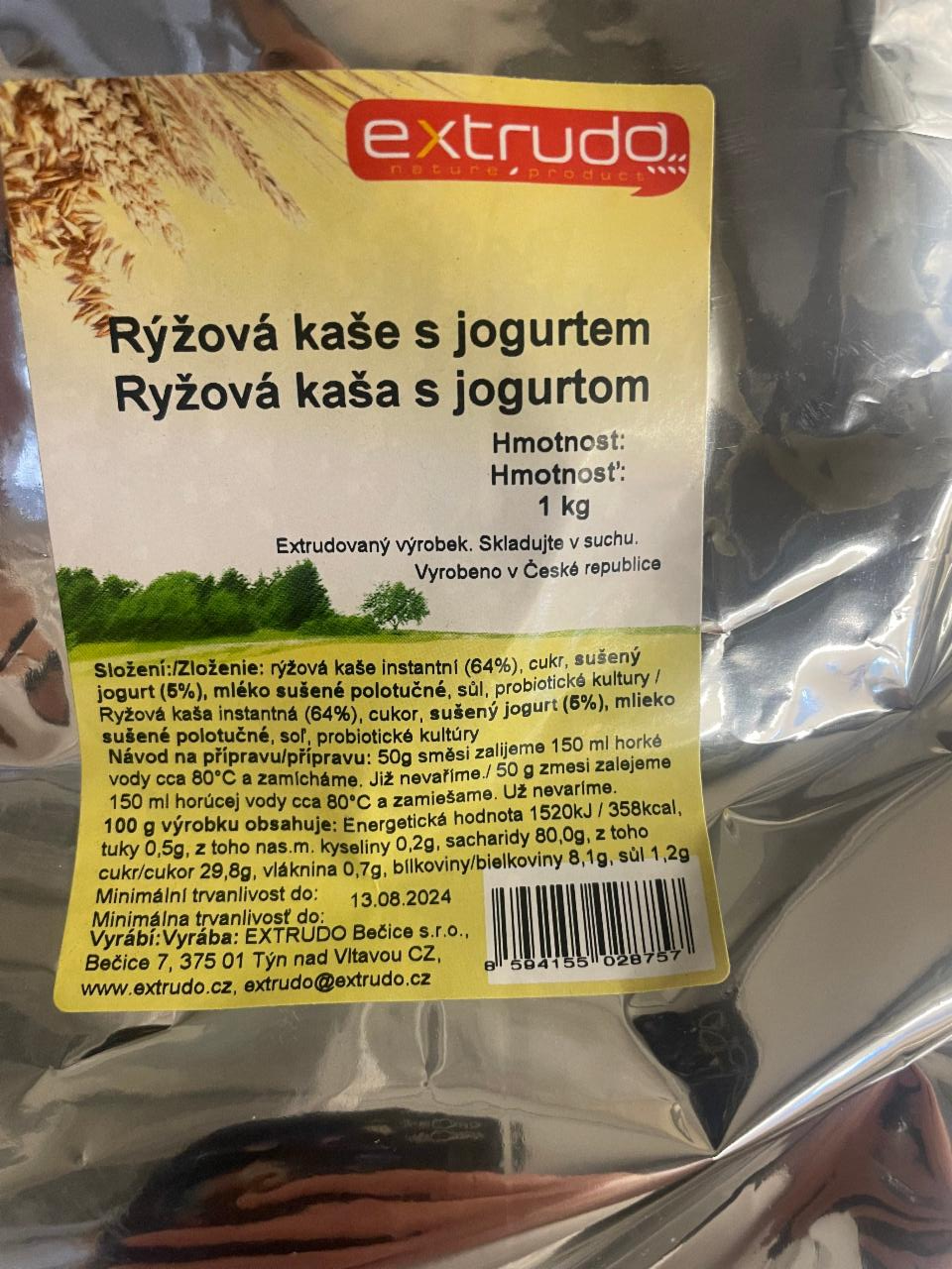 Fotografie - Rýžová kaše s jogurtem Extrudo