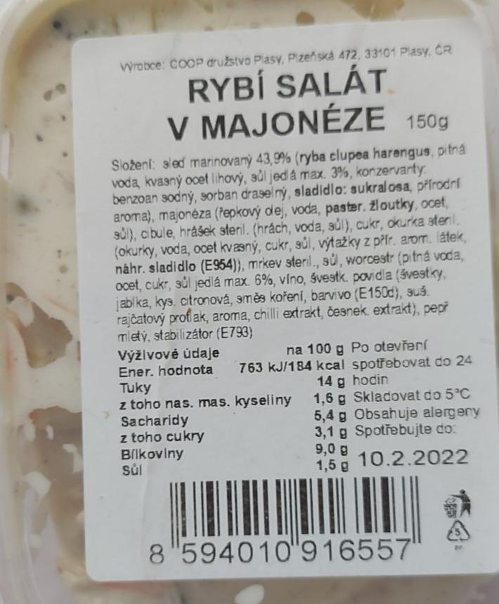 Fotografie - Rybí salát v majonéze COOP