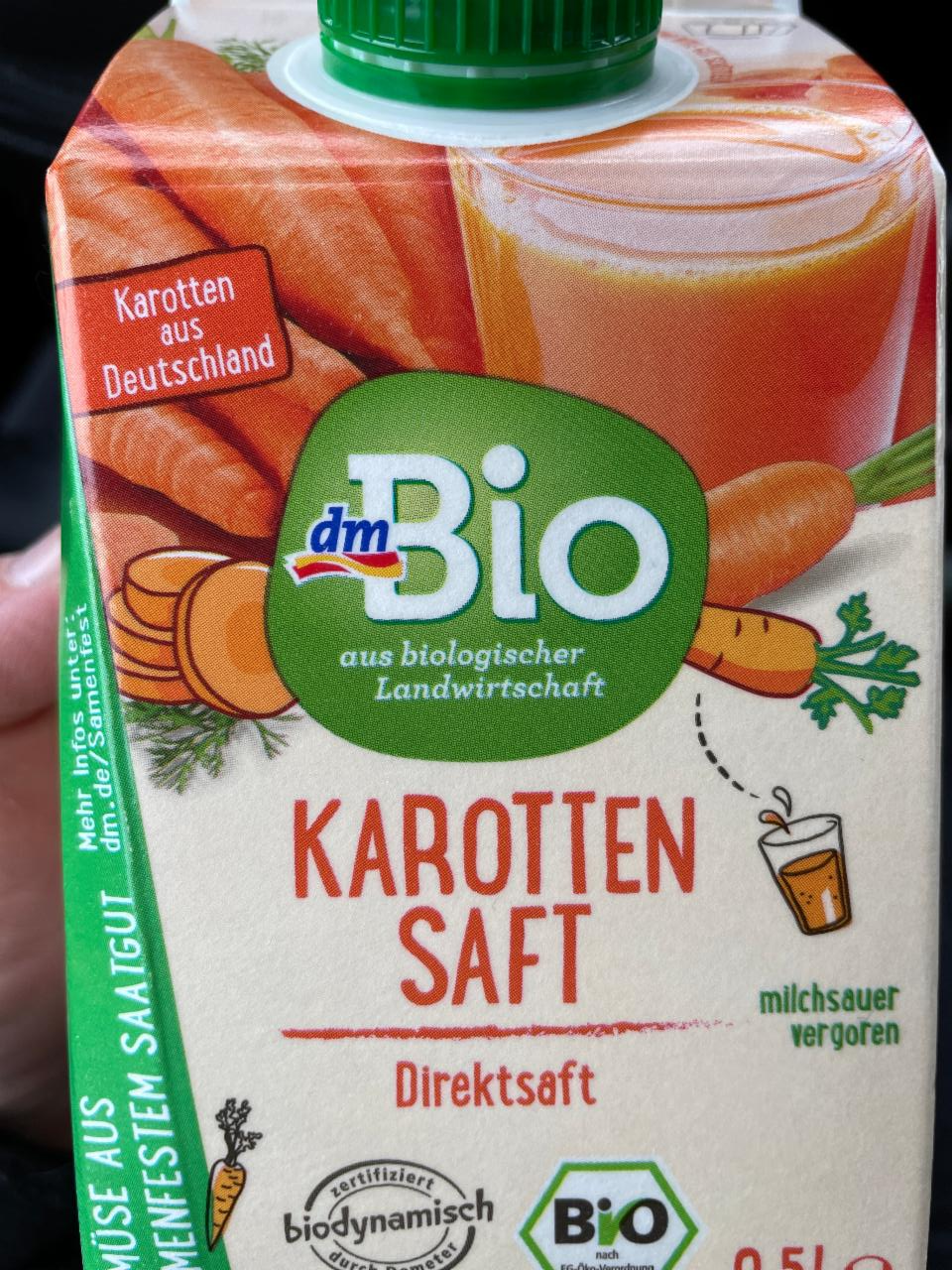 Fotografie - Karottensaft dmBio