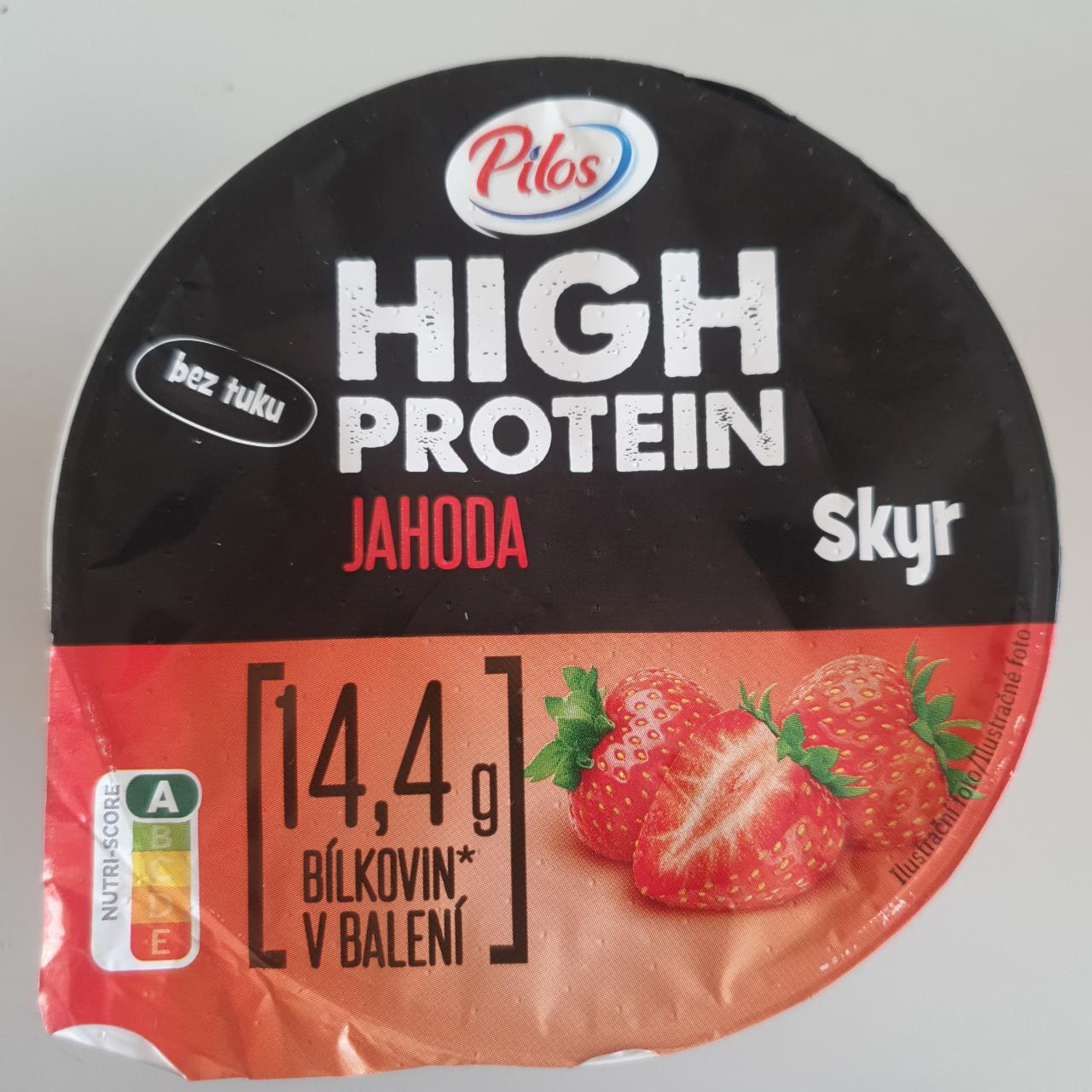 Fotografie - High protein jahoda skyr bez tuku Pilos