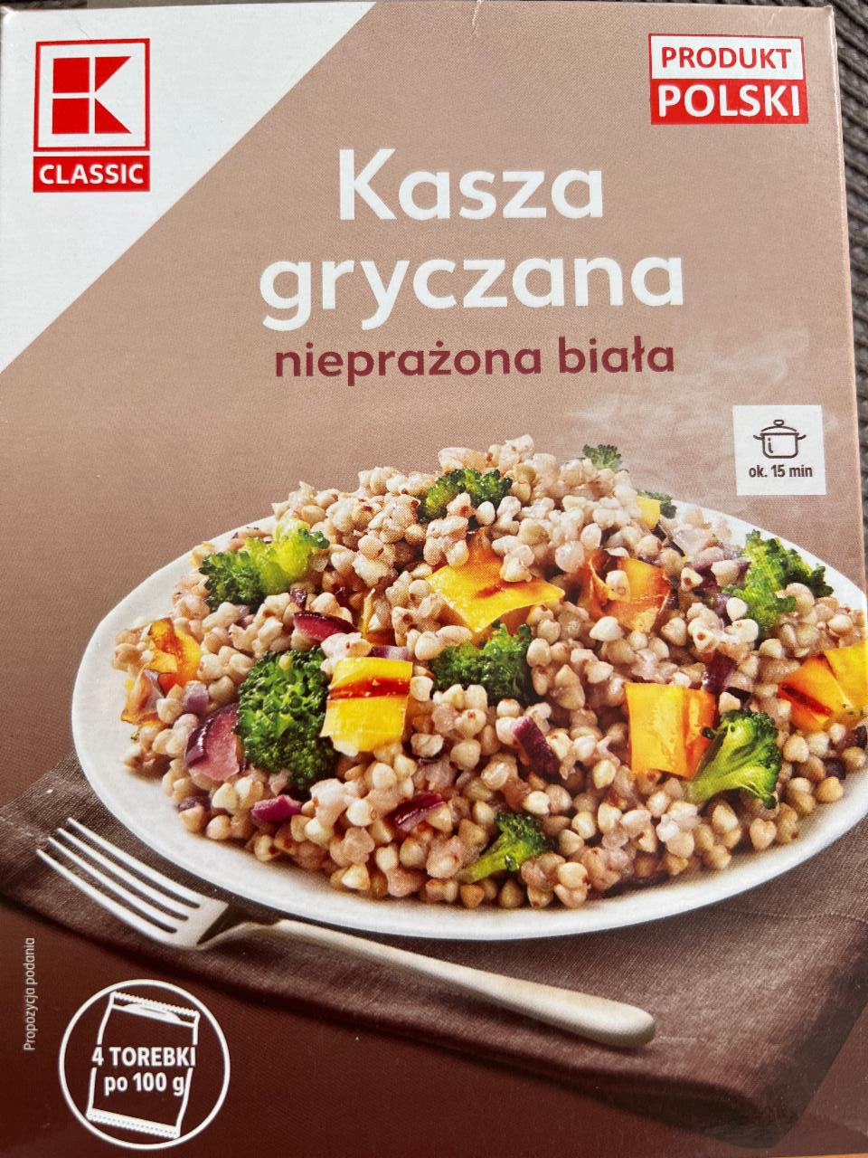 Fotografie - Kasza gryczana niepražona biala K-Classic