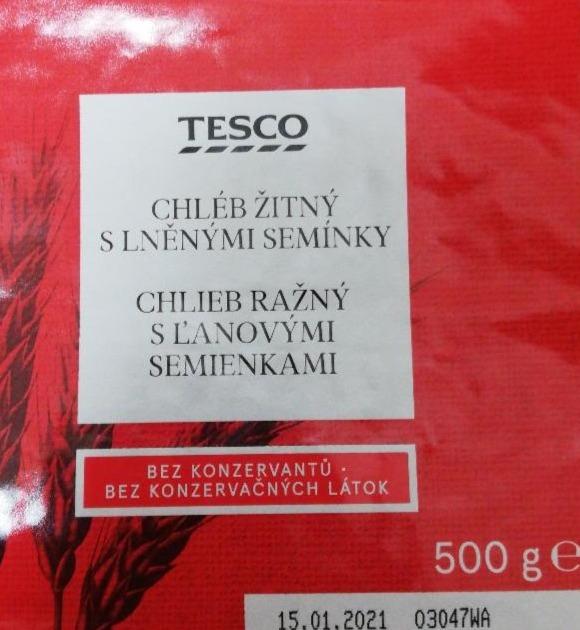 Fotografie - Chléb žitný s lněnými semínky Tesco