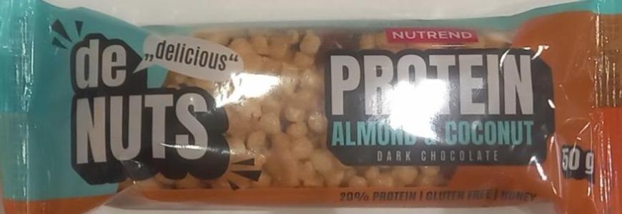 Fotografie - DeNuts protein almond & coconut dark chocolate Nutrend