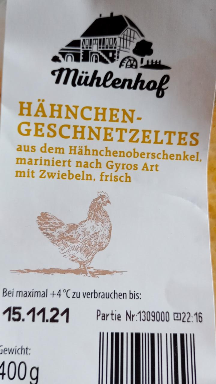 Fotografie - Hähnchen-Geschnetzeltes Gyros Art Mühlenhof