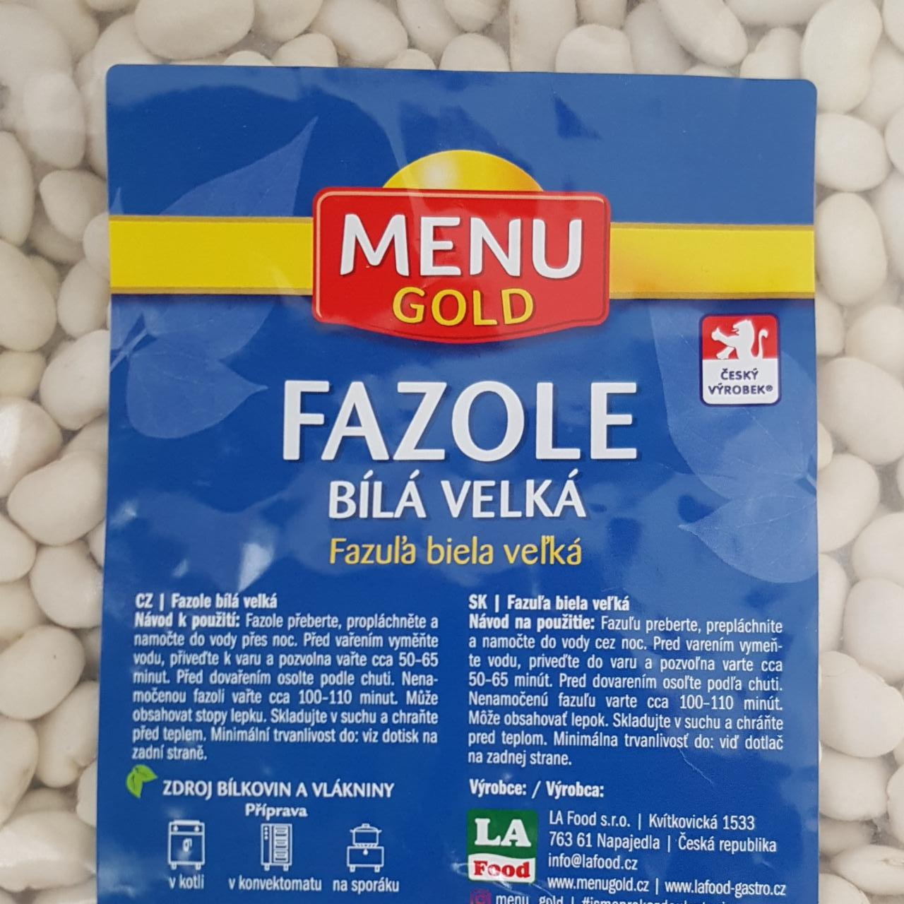 Fotografie - Fazole bílá velká Menu Gold