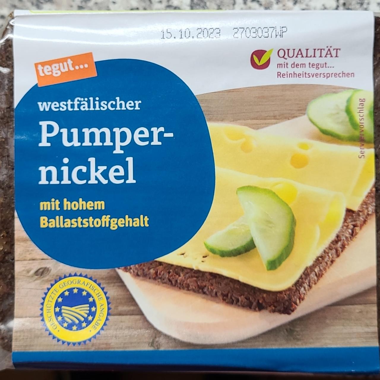 Fotografie - westfälischer Pumpernickel mit hohen Ballaststoffgehalt tegut...