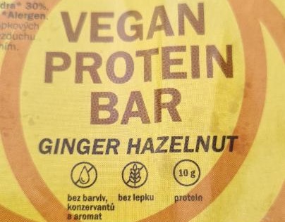 Fotografie - VEGAN PROTEIN BAR Ginger hazelnut - Svět plodů