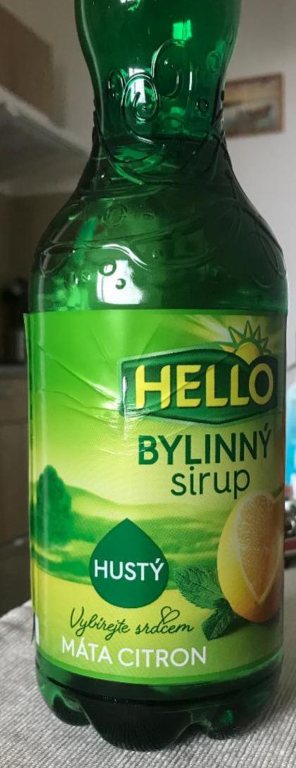 Fotografie - Bylinný sirup máta citron hustý Hello