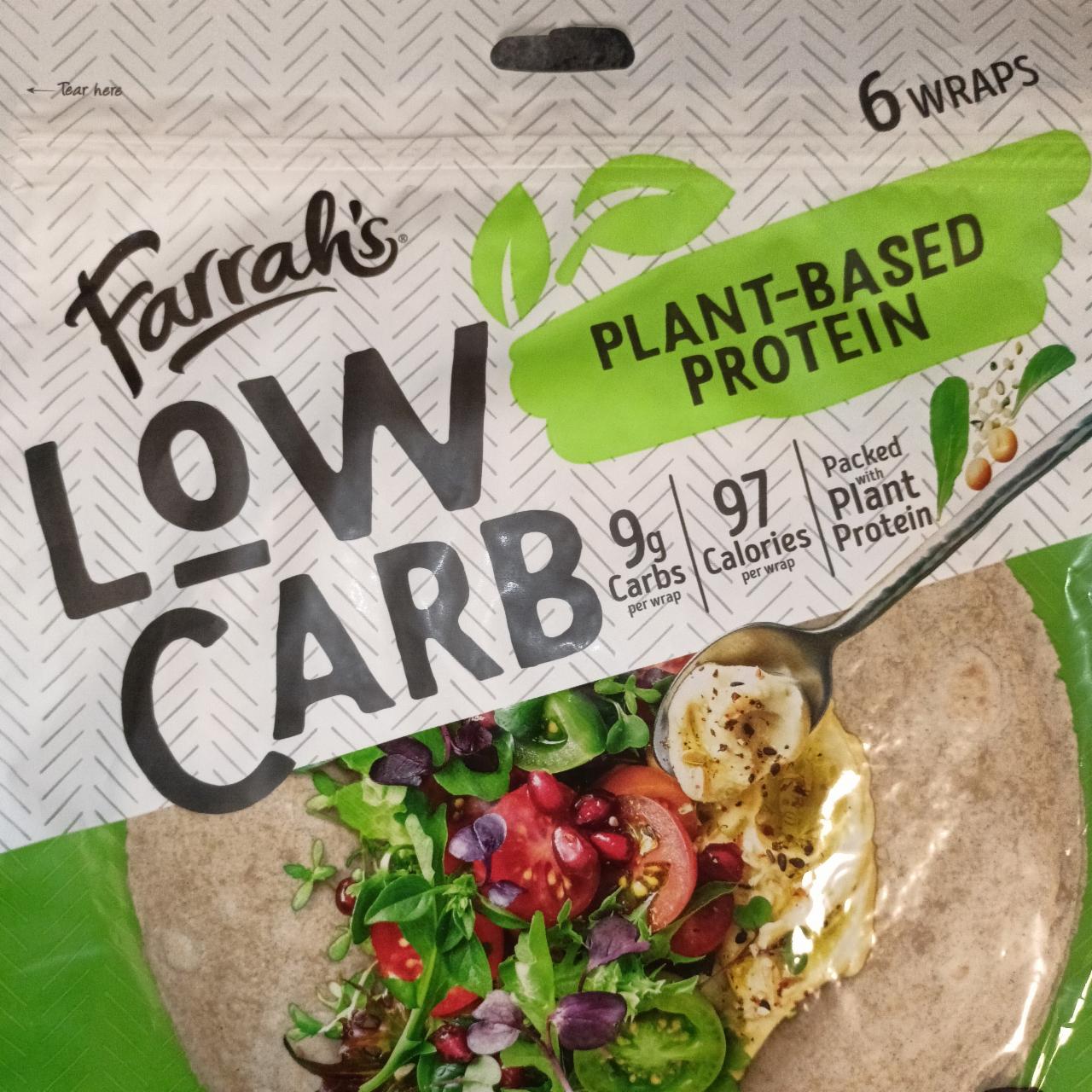 Fotografie - Farrah's Low Carb Plant-Based Protein Wraps