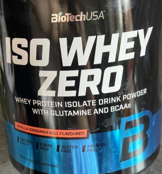 Fotografie - Iso Whey Zero Vanilla-cinnamon roll flavoured BioTechUSA