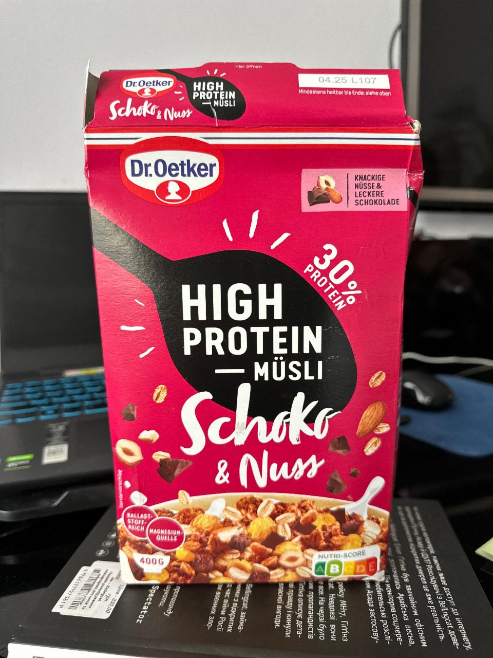 Fotografie - High Protein Müsli Schoko & Nuss Dr. Oetker