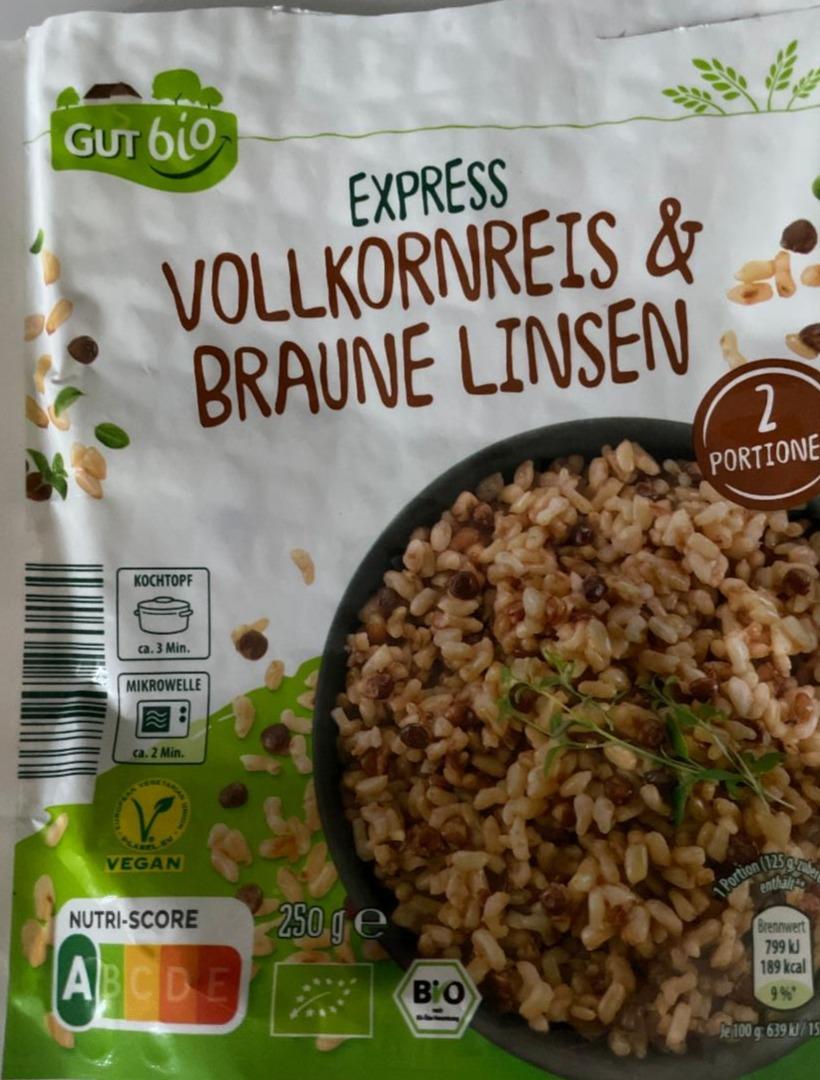 Fotografie - Vollkornreis & Braune linsen GutBio