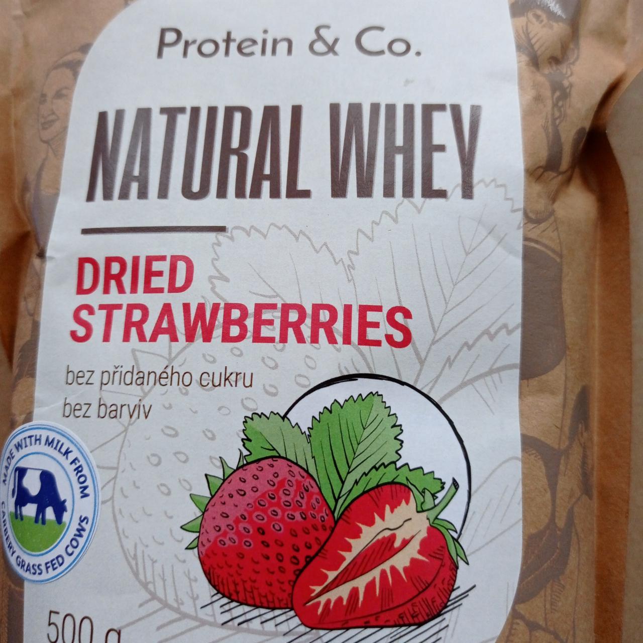 Fotografie - Natural Whey Dried strawberries Protein & Co.