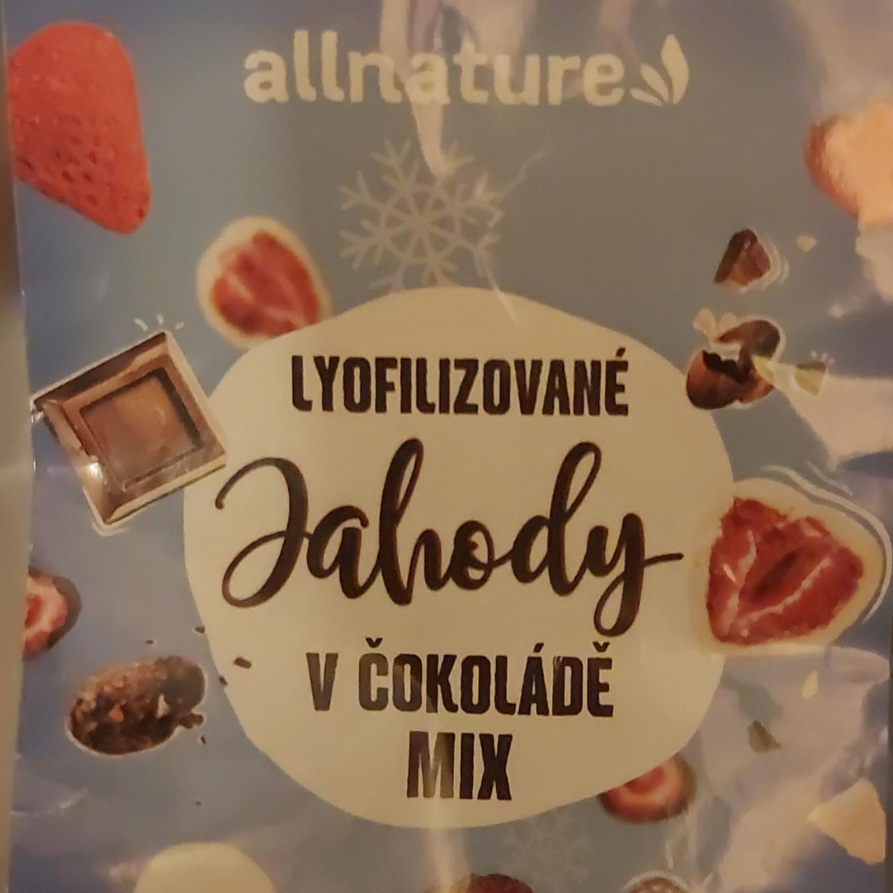 Fotografie - Lyofilizované jahody v čokoládě MIX Allnature