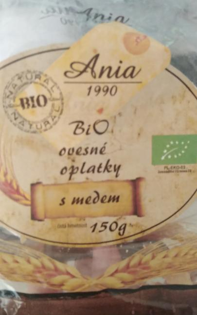 Fotografie - Bio ovesné oplatky s medem Ania