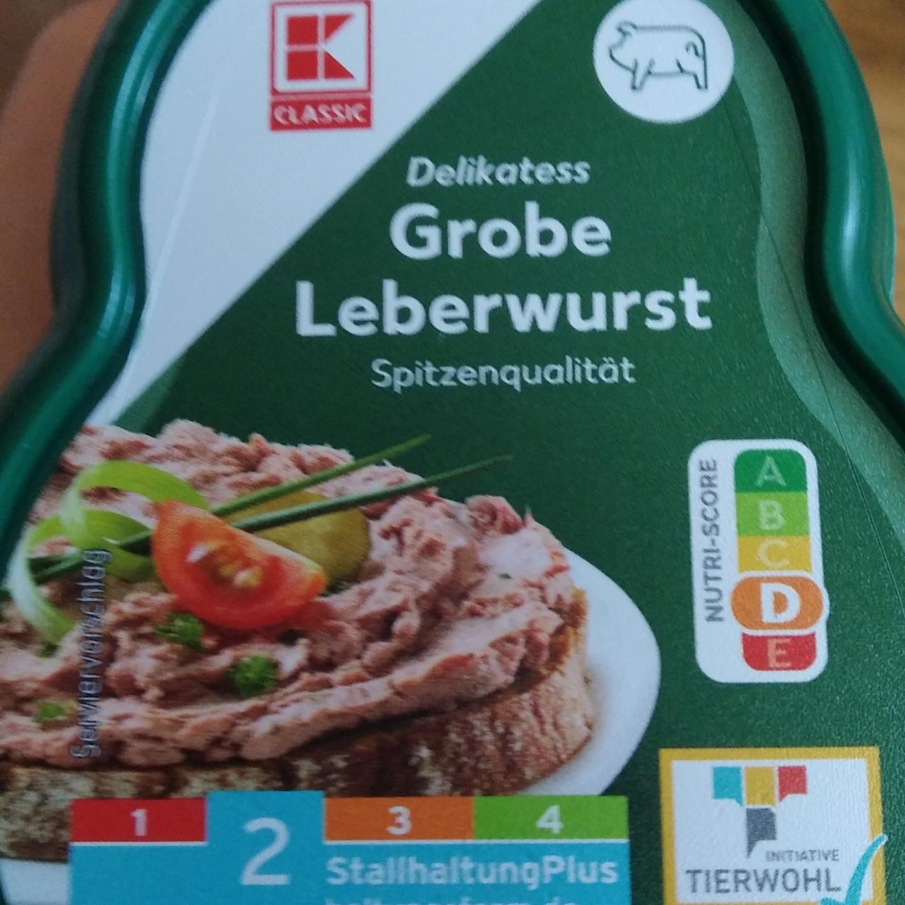 Fotografie - Delikatess Grobe Leberwurst K-Classic