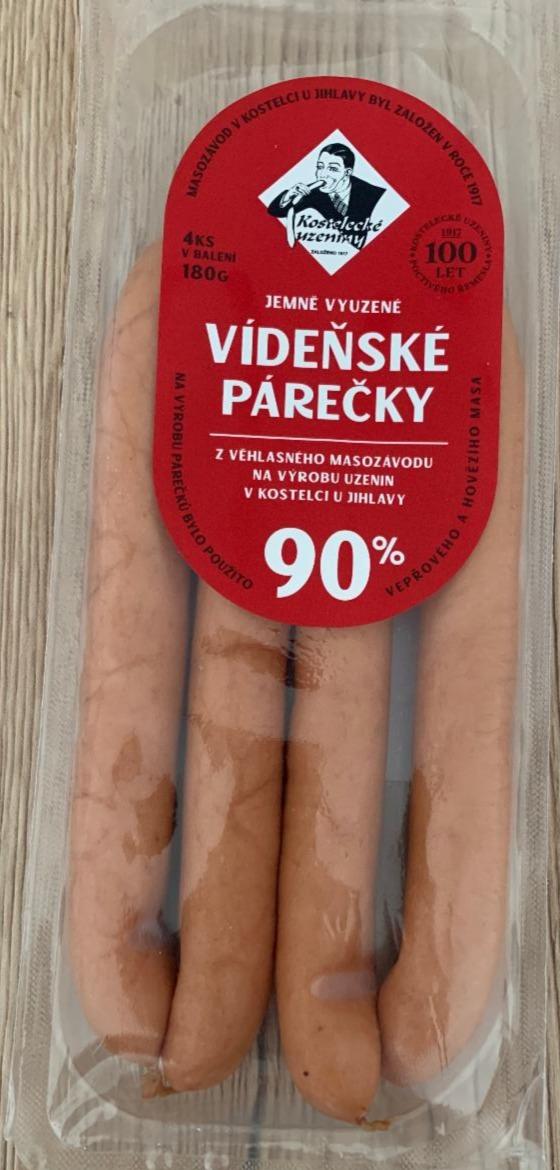 Fotografie - Vídeňské párečky 90% Kostelecké uzeniny