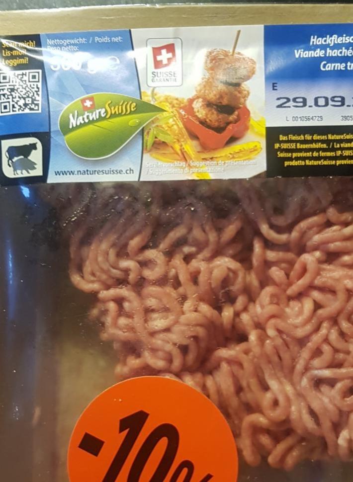 Fotografie - Hackfleisch gemischt Nature Suisse Aldi