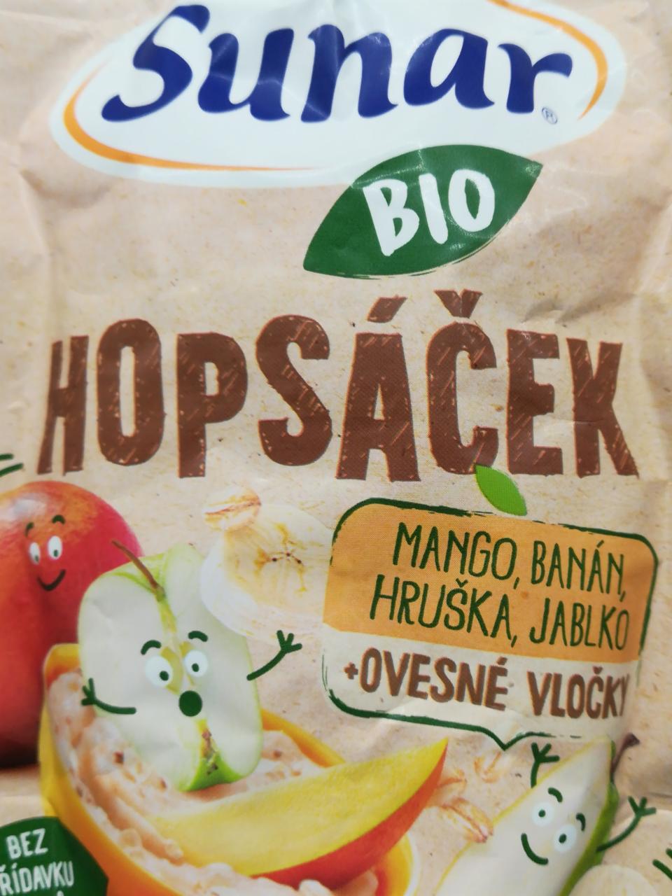 Fotografie - BIO Hopsáček Mango, banán, hruška, jablko + ovesné vločky Sunar