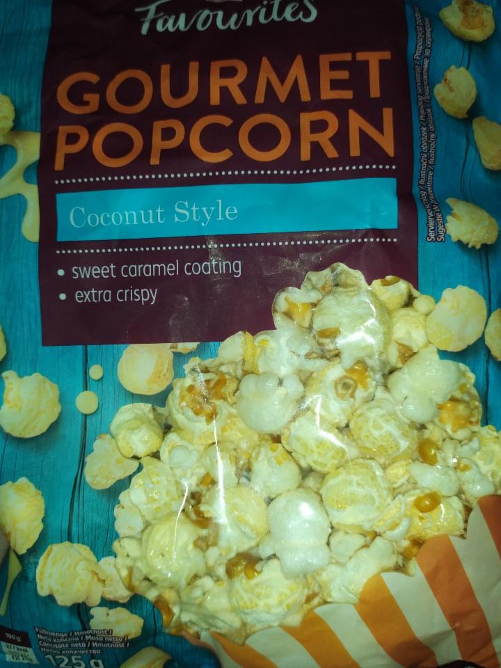 Fotografie - Gourmet popcorn Coconut style Sweet caramel coating