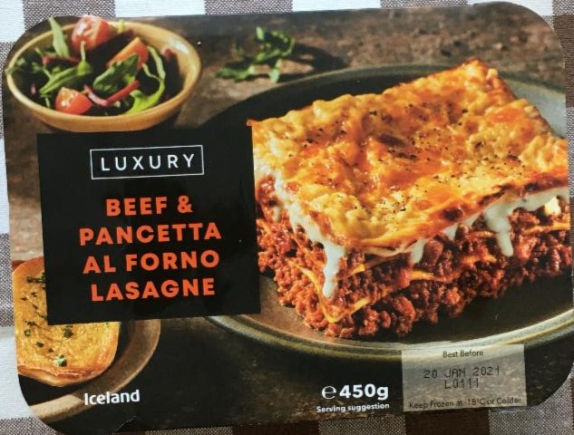 Fotografie - Luxury Beef & Pancetta Al Forno Lasagne Iceland