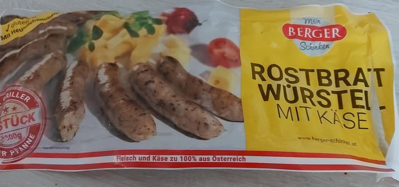 Fotografie - Rostbrat würstel mit käse Mein Bergen Schinken