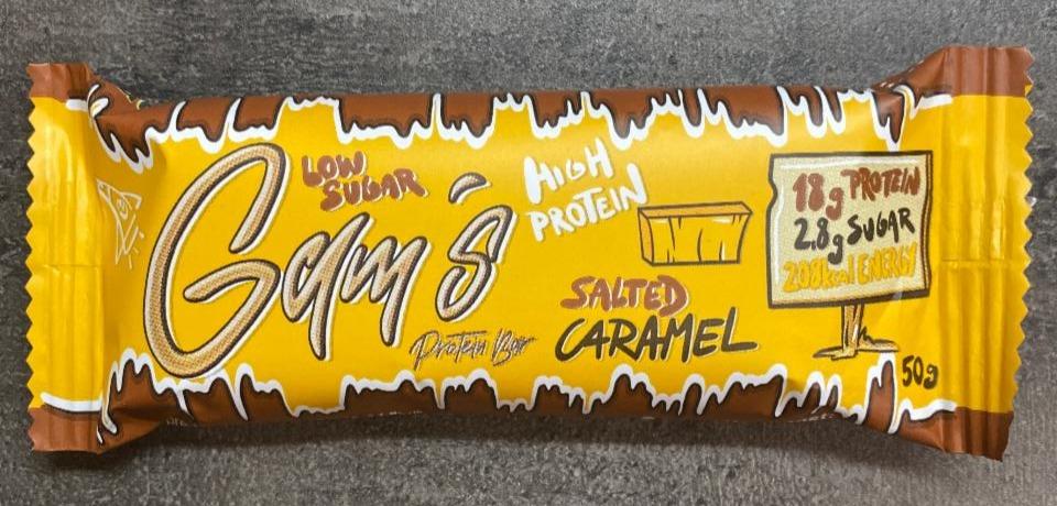 Fotografie - Low Sugar Protein Bar Salted Caramel Gam's