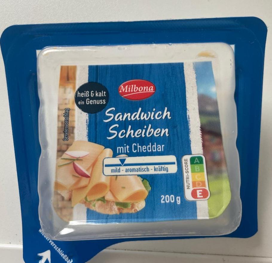 Fotografie - Sandwich Scheiben mit Cheddar Milbona