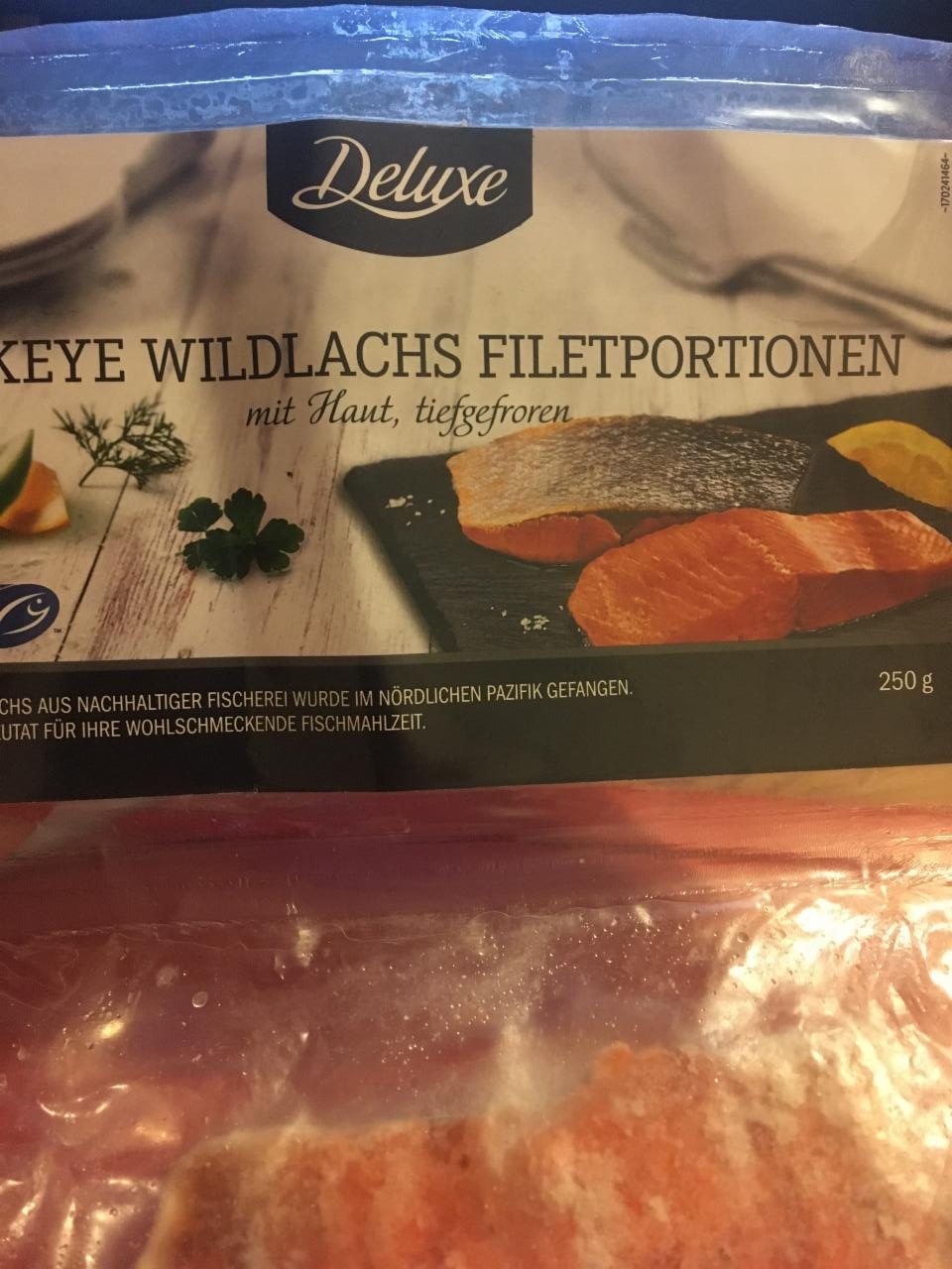 Fotografie - Sockeye Wildlachs FiletPortionen mit Haut Deluxe