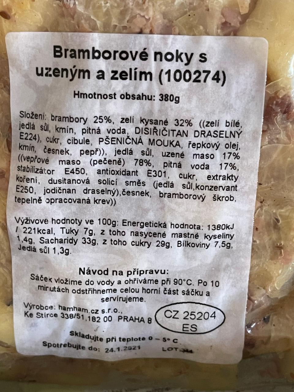 Fotografie - Bramborové noky s uzeným a zelím Hamham