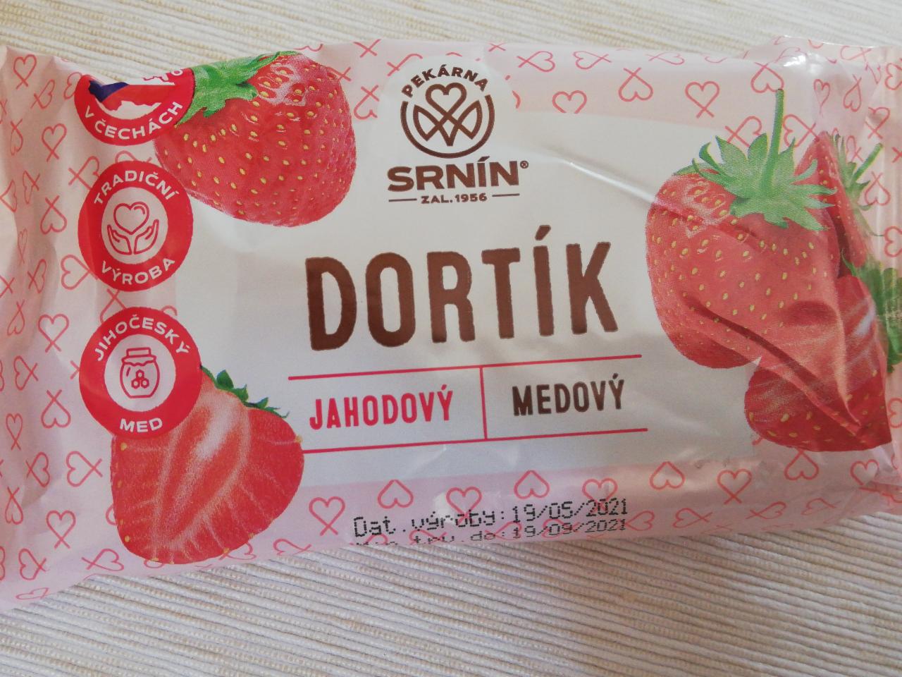 Fotografie - Dortík jahodový, medový Pekárna Srnín