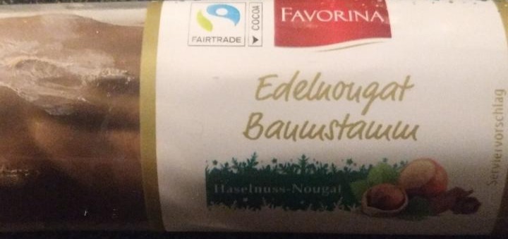 Fotografie - edelnougat Baumstamm haselnuss-nougat Favorina