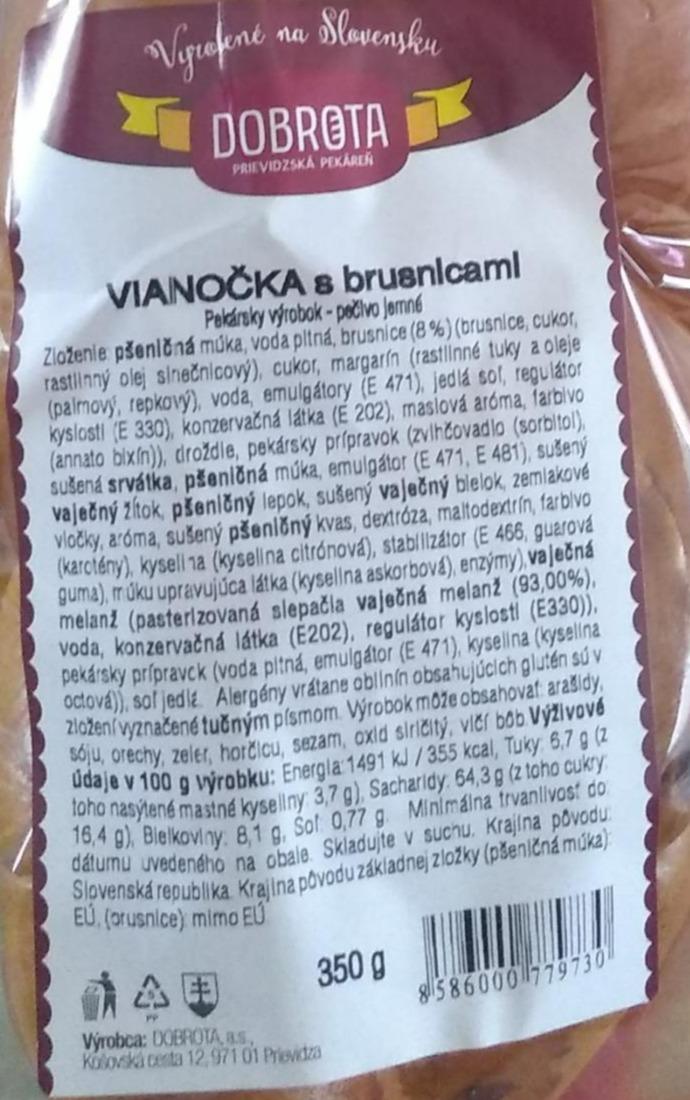 Fotografie - Vianočka s brusnicami Dobrota