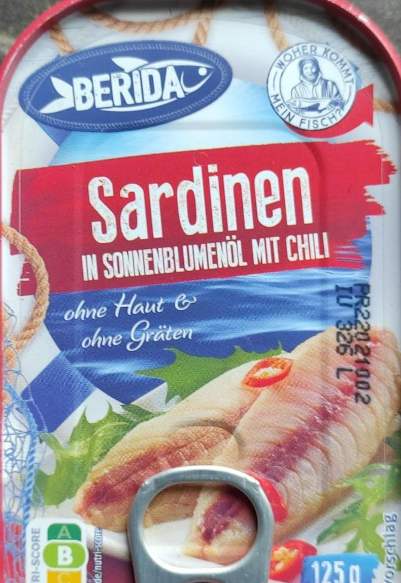 Fotografie - Sardinen in sonnenblumenöl mít chili Berida