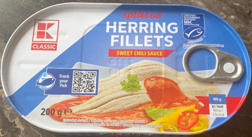 Fotografie - Herring fillets Sweet Chili K-Classic