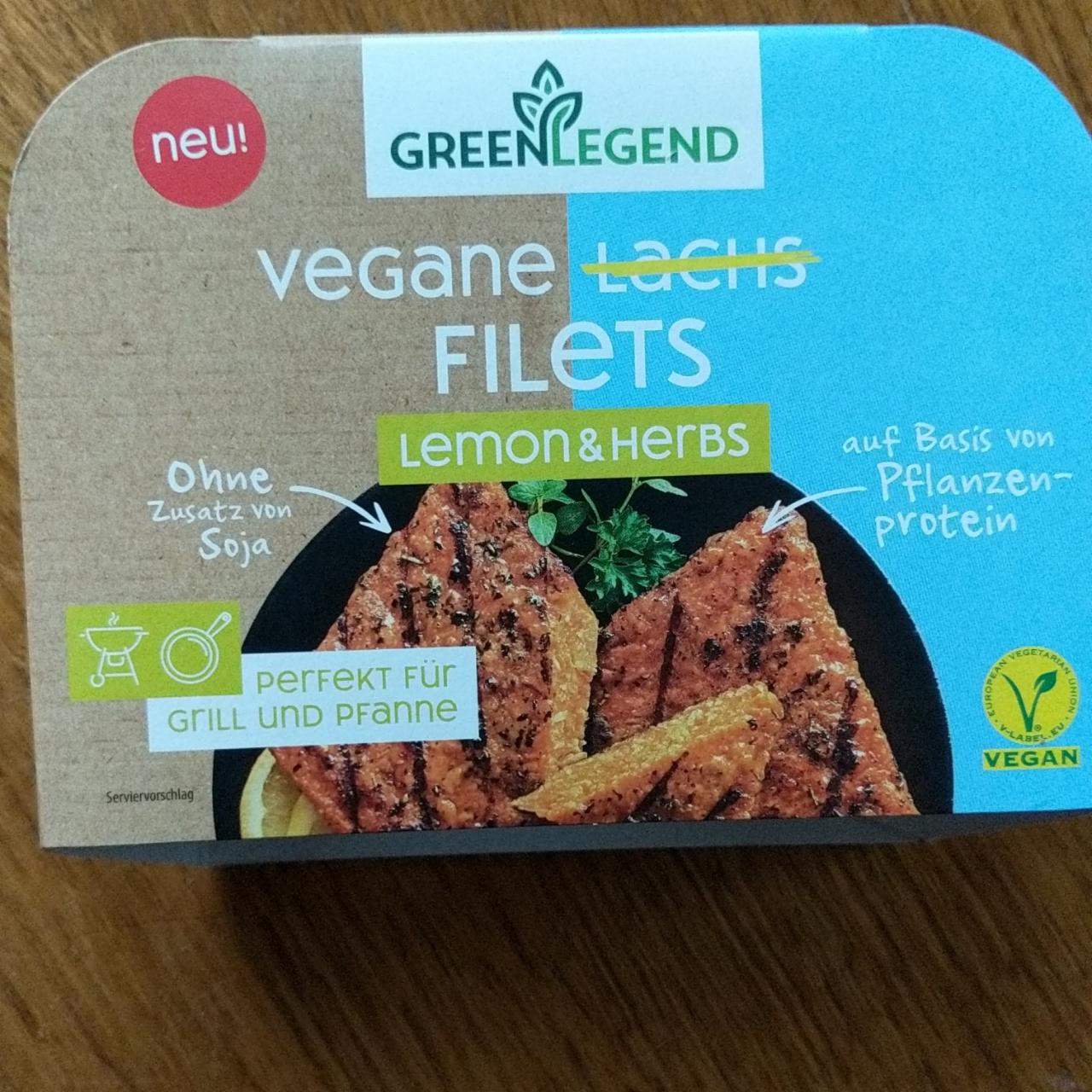 Fotografie - Vegane filets lemon & herbs Green Legend