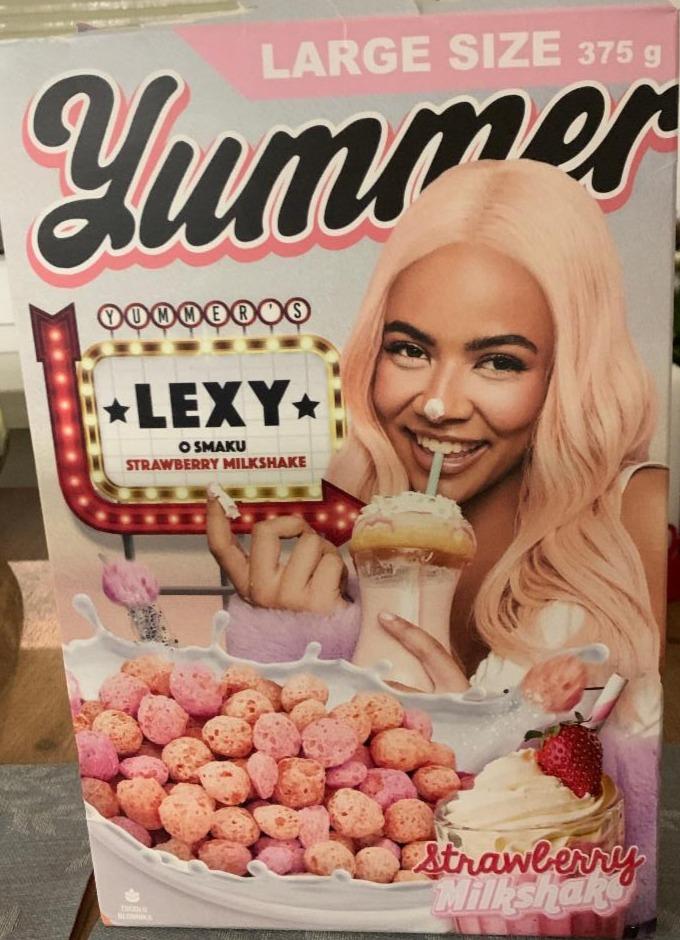 Fotografie - Płatki lexy o smaku strawberry milkshake Yummer