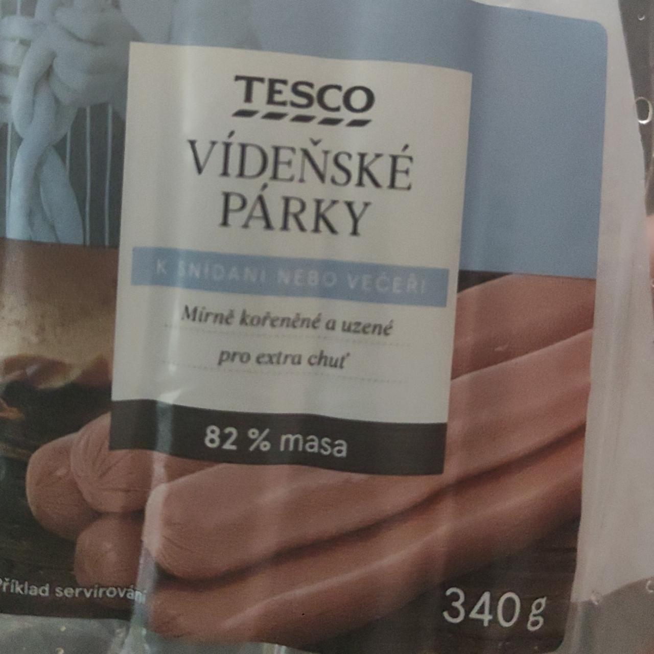 Fotografie - Vídeňské párky 82% masa Tesco